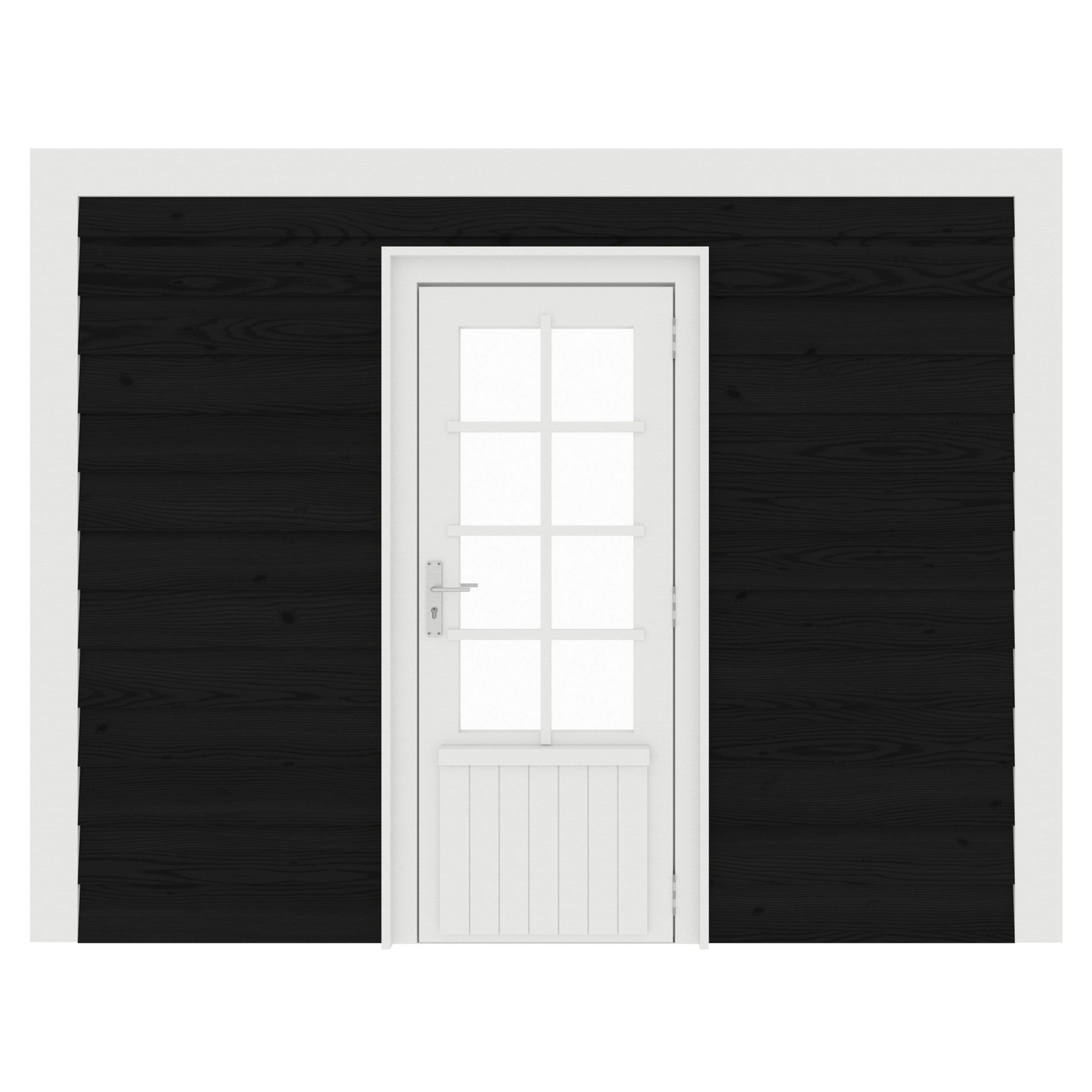 Enkele Deur 8-Ruits Links Wit Gespoten 91 x 201 cm OP = OP - Afbeelding 2